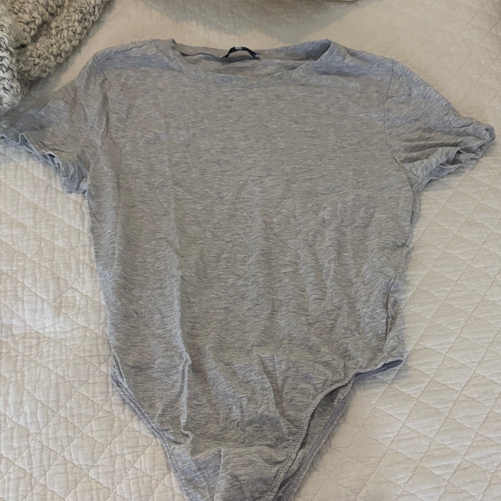 WeWoreWhat Heather Gray Bodysuit